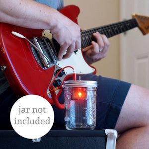 DIY Kit - Portable Speaker & Guitar Amplifier (Red Cord, use a jar from home)