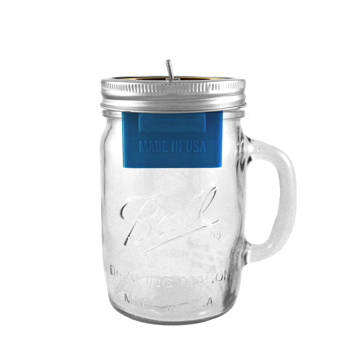 Bluetooth Mason Jar Speaker with Clear Handle Jar (24 oz)