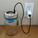 Bluetooth Mason Jar Speaker with Clear Handle Jar (24 oz)