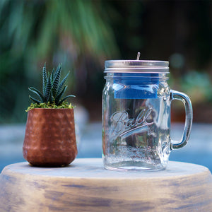 Bluetooth Mason Jar Speaker with Clear Handle Jar (24 oz)