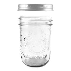Pint Jar with Metal Ring